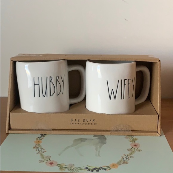 Rae Dunn Accessories - Rae Dunn Mugs - Hubby Wifey Set